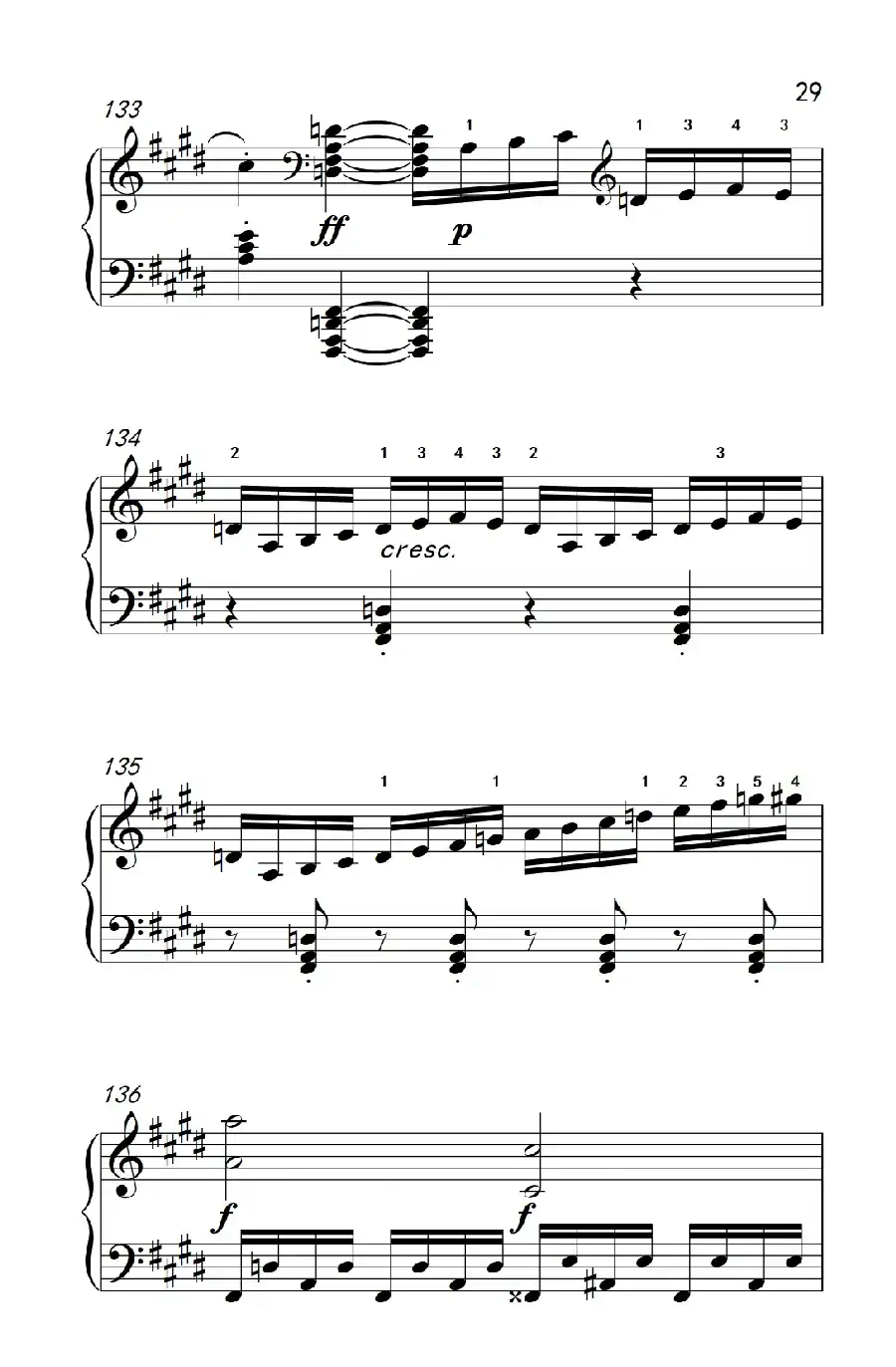 第十四号钢琴奏鸣曲（月光） 激动的急板