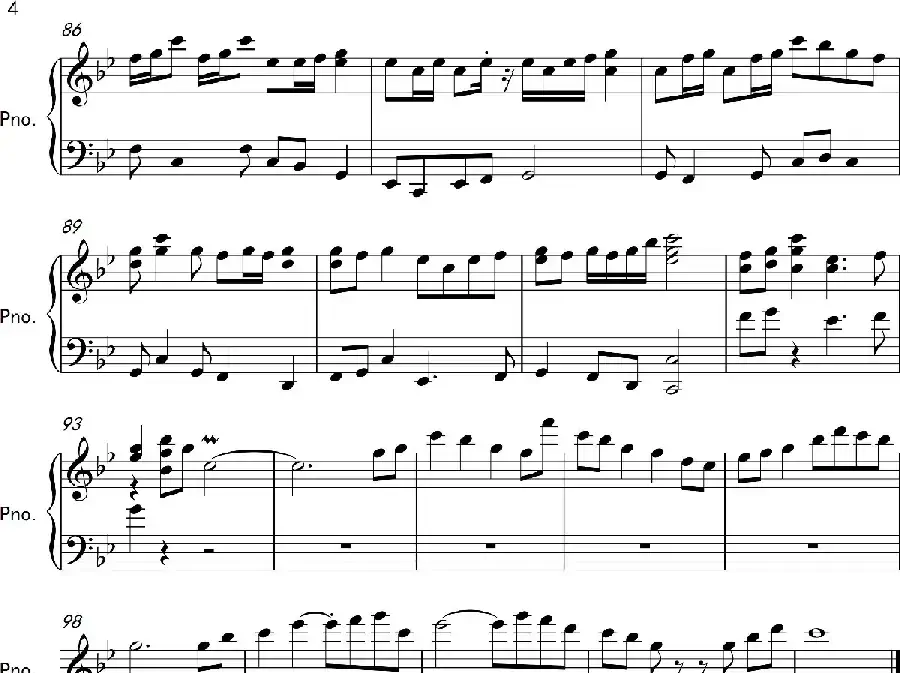 洛北情歌主题变奏曲（钢琴小品）