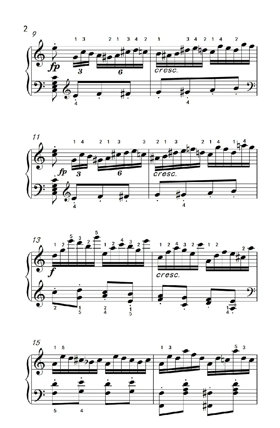 第八级1.练习曲 Op.740 No.16（中央音乐学院 钢琴（业余）考级教程 7-9级）