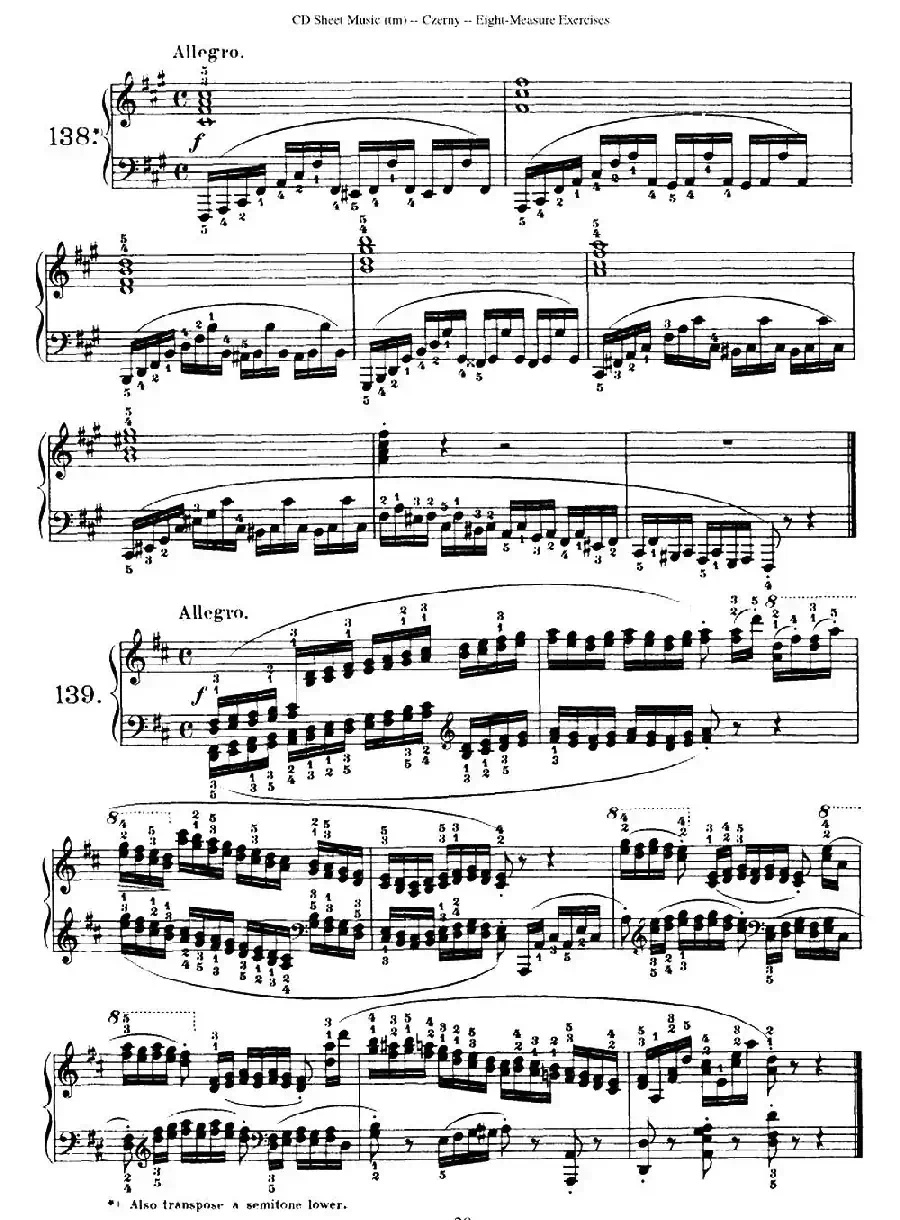 160 Eight- Measure Exercises.Op.821（车尔尼160首钢琴八小节练习曲（122——141））