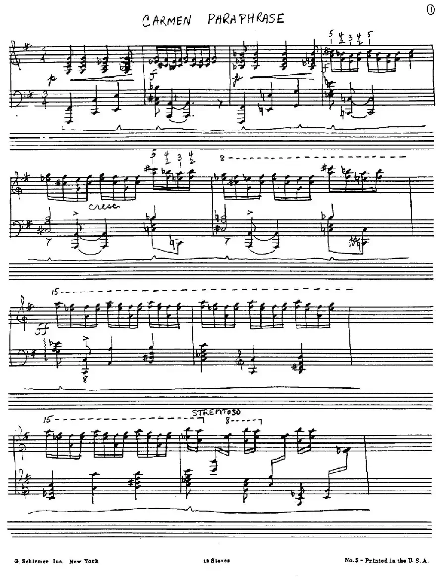Carmen Variations 12 Pieces（12首卡门主题变奏曲·12）