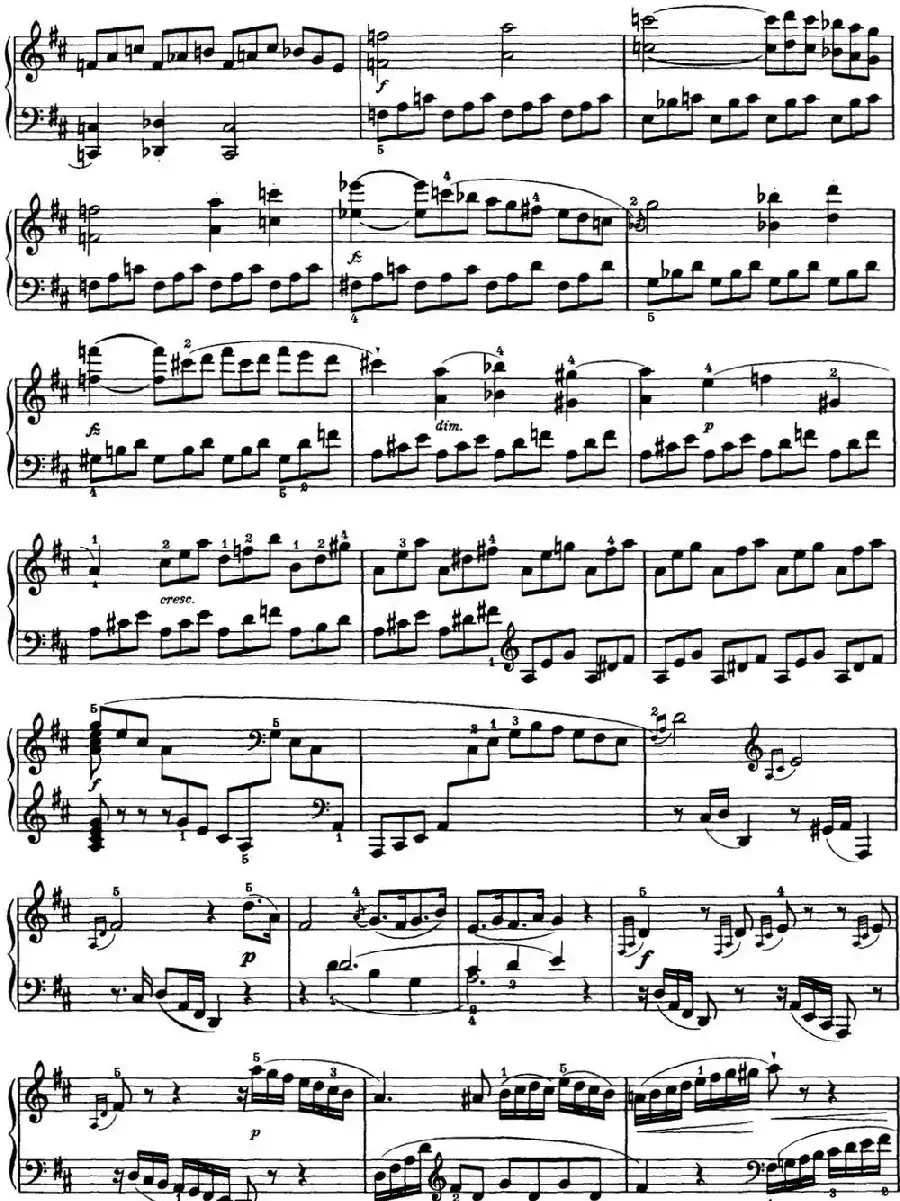 海顿 钢琴奏鸣曲 Hob XVI 51 in D major