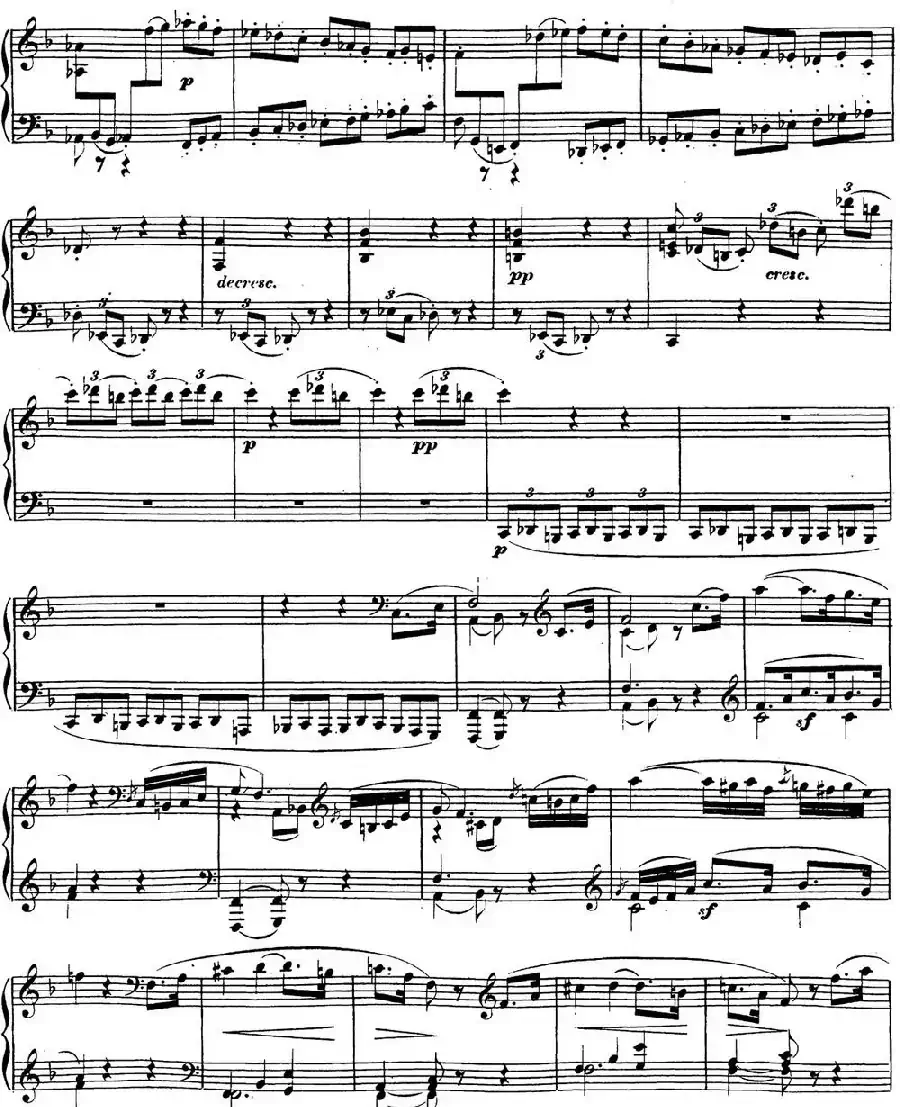 贝多芬钢琴奏鸣曲22 F大调 Op.54 F major