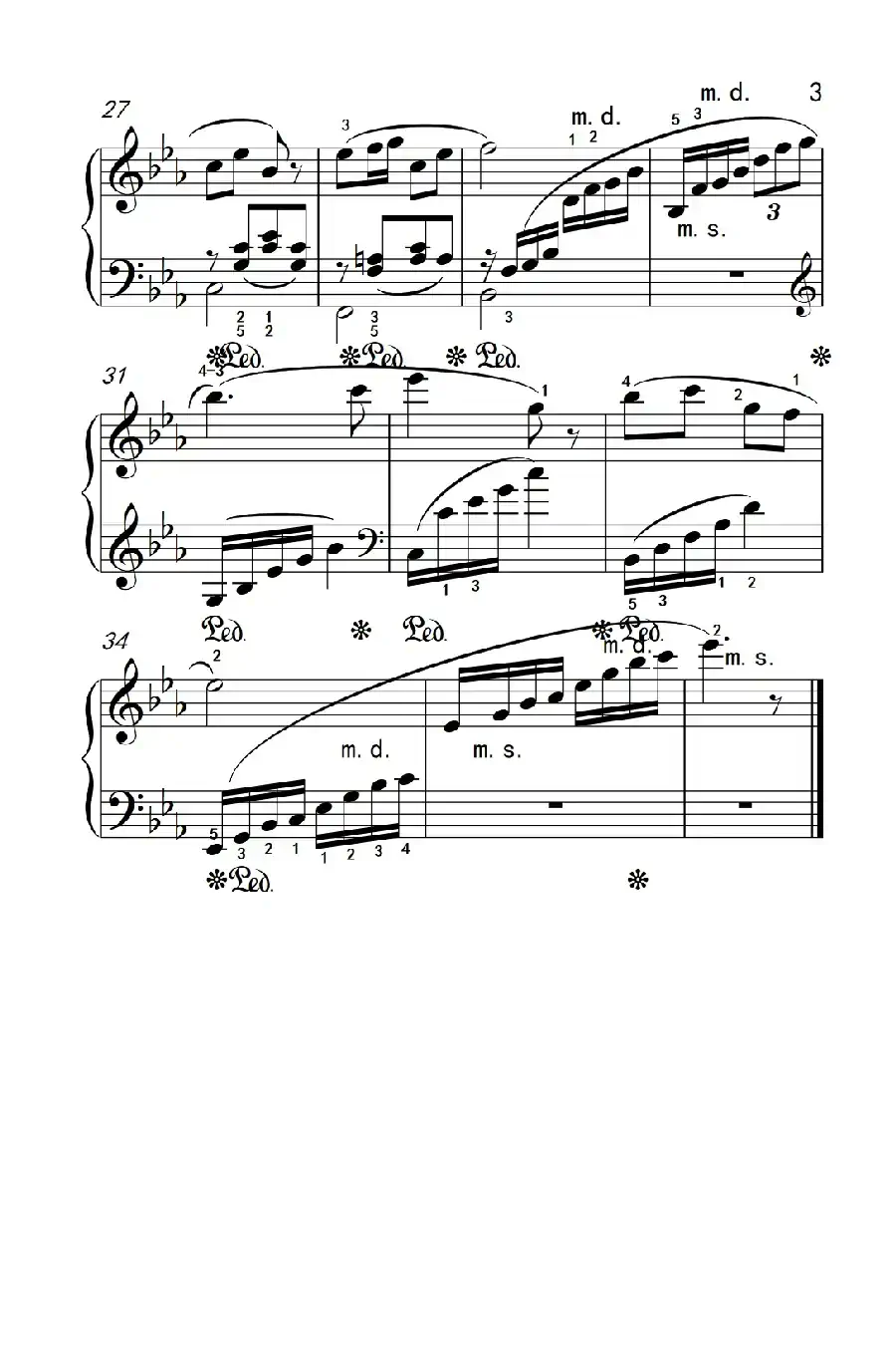 黄水谣 片段（老年大学 钢琴教程 3）