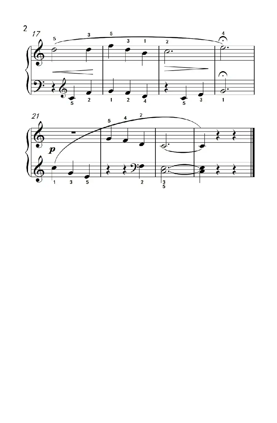 平安夜（约翰·汤普森 成人钢琴教程 第一册）