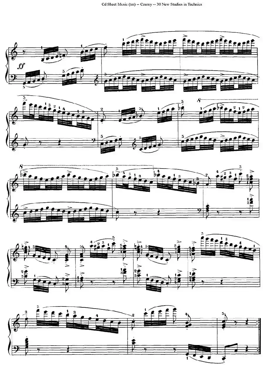 Czerny - 30 New Studies - 16（车尔尼Op849 - 30首练习曲）