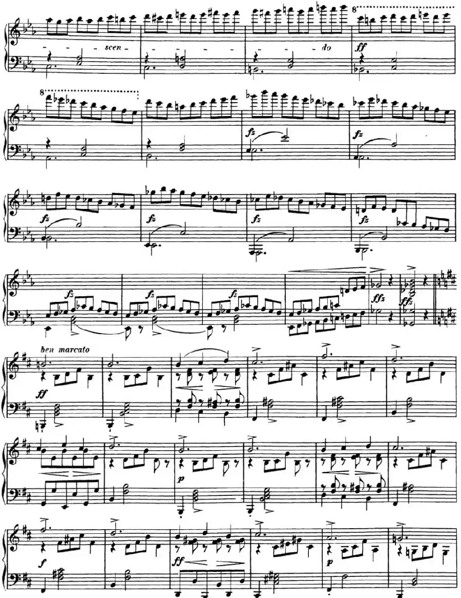 舒伯特降E大调即兴曲D.899,Op.90(NO.2)