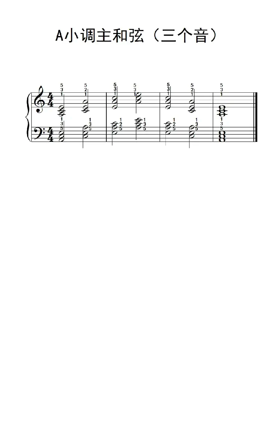 A小调主和弦（三个音）（儿童钢琴练习曲）