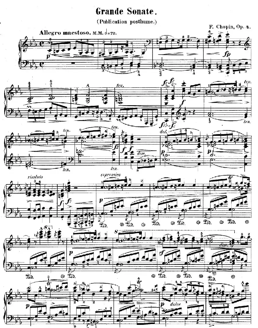 Piano Sonata No.1 in c Minor Op.4 （c小调第一钢琴奏鸣曲）