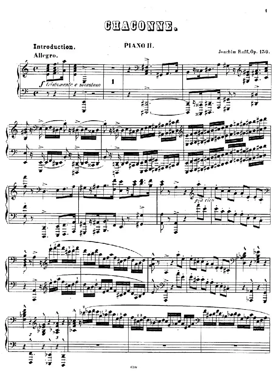 Chaconne for 2 Pianos Op.150（双钢琴第二钢琴）