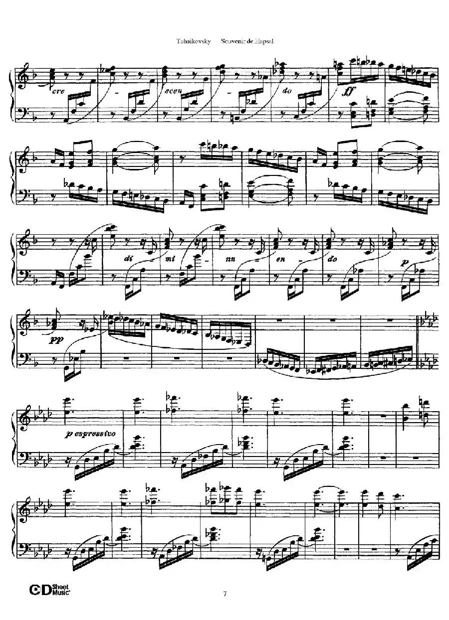 Souvenir de Hapsal Op.2（哈普萨的回忆·2）