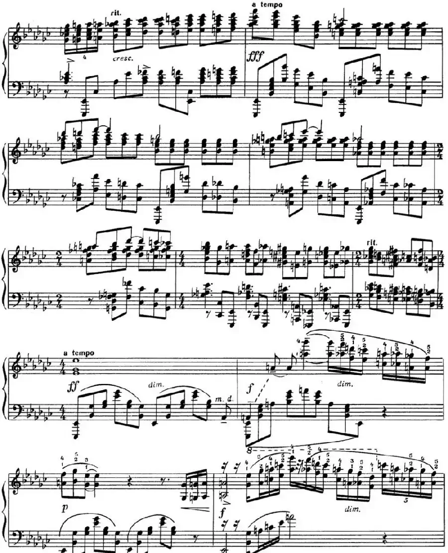 拉赫玛尼诺夫 音画练习曲13或14 Etudes tableaux Op.39 No.5