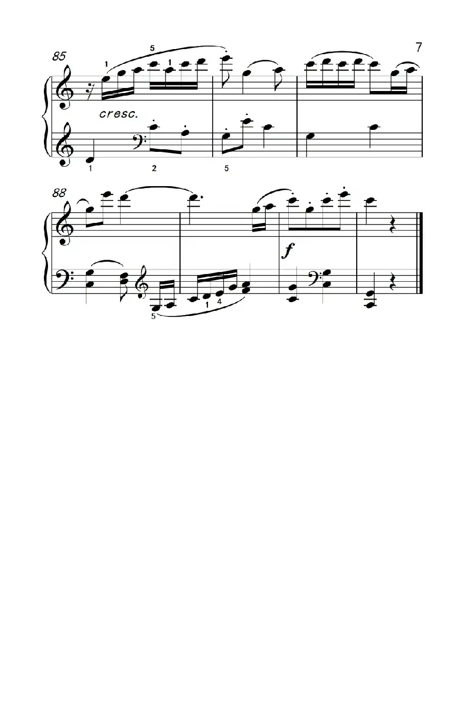 第七级2.宫调式——小喇叭(中央音乐学院 钢琴(业余)考级教程 7-9级)