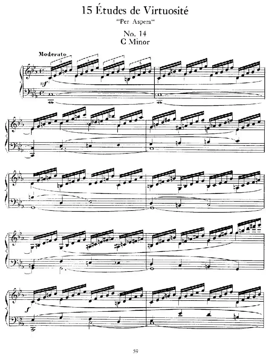 15 Etudes de Vortuosite Op.72（15首辉煌练习曲·14）