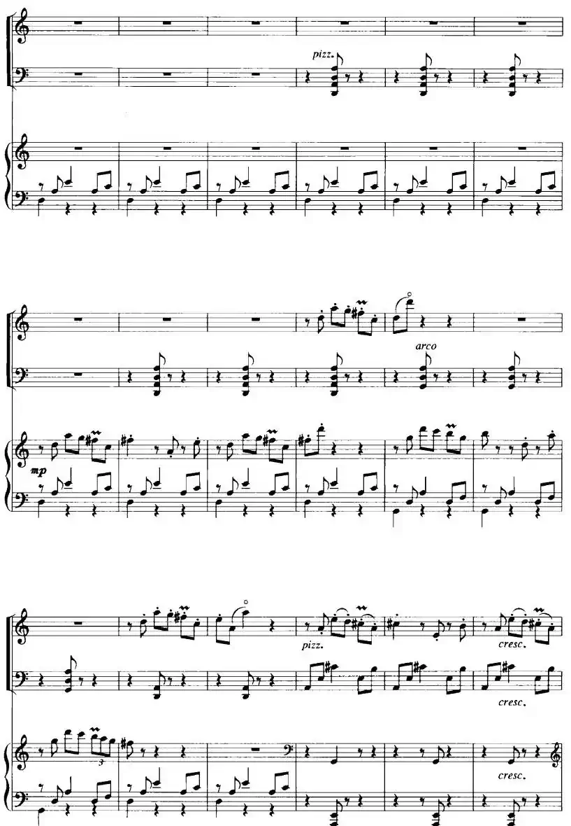 钢琴三重奏（亢竹青作曲版、小提琴+大提琴+钢琴）