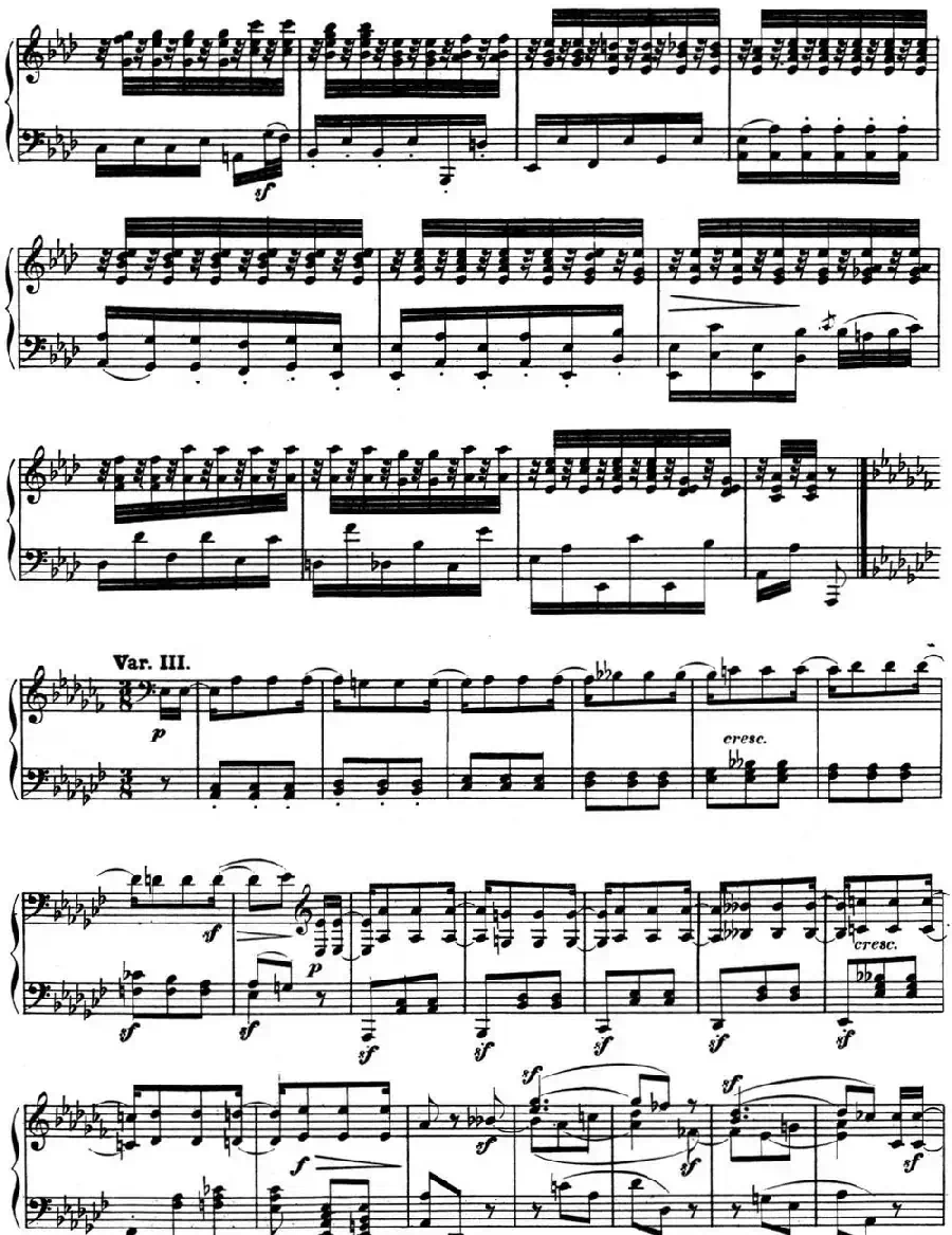 贝多芬钢琴奏鸣曲12 葬礼进行曲 降A大调 Op.26 A-flat major