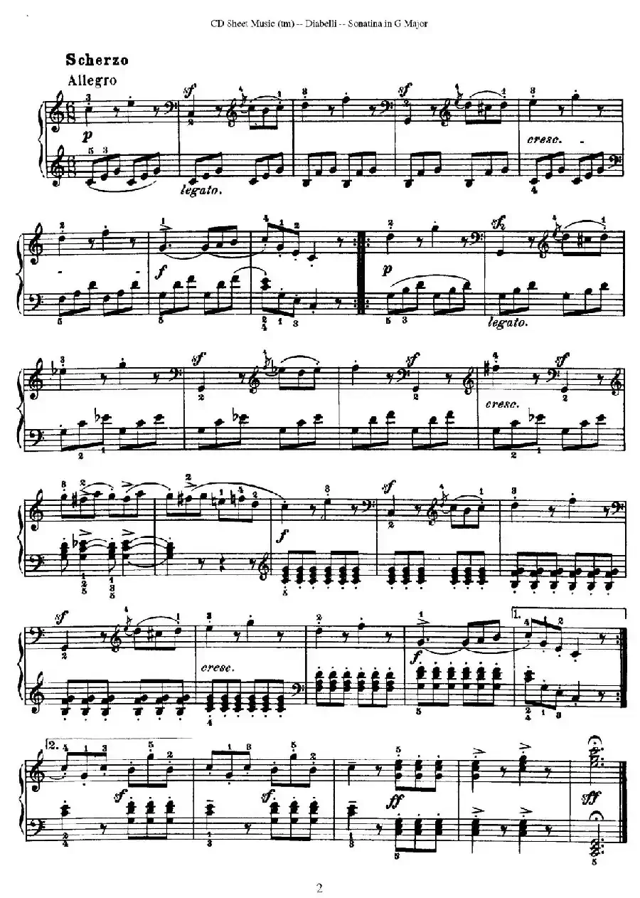 4 Piano Sonatinas（4首钢琴小奏鸣曲）（Op.151 No.1）