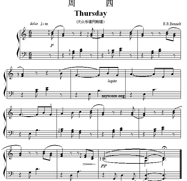 考级初级曲目:周四(Thursday)