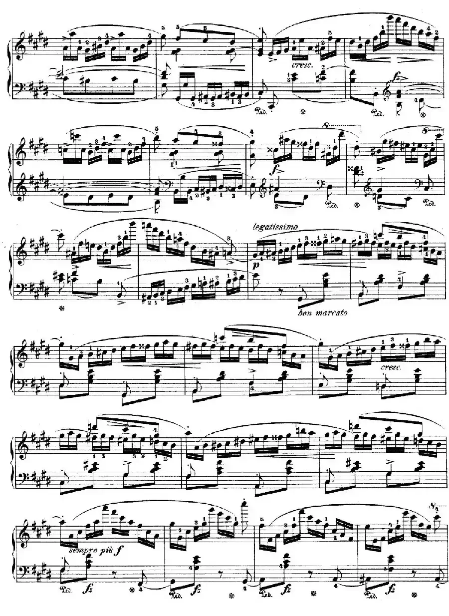 e小调第一钢琴协奏曲 Op.11（（钢琴独奏版·第三乐章）