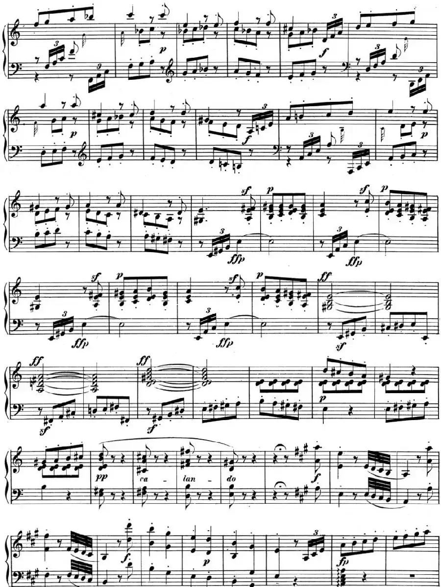 贝多芬钢琴奏鸣曲02 A大调 Op.2 No.2 A major