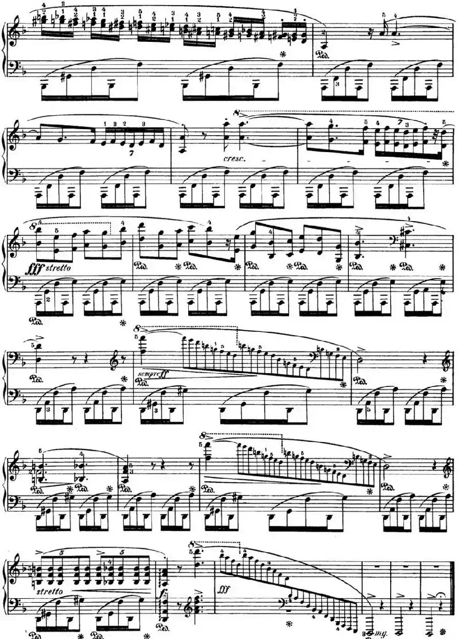 肖邦 24首钢琴前奏曲 Op.28 No.24 D小调