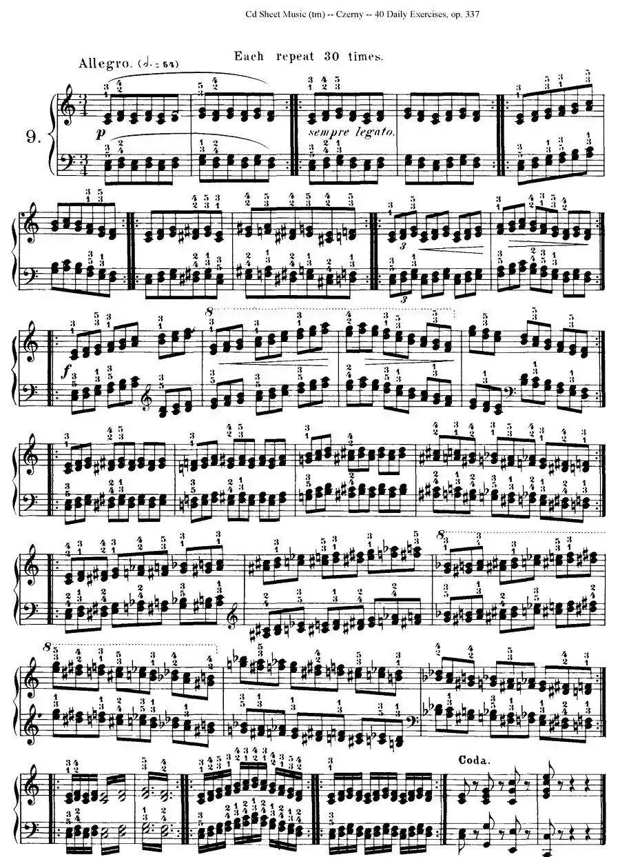 Czerny - 40 Daily Exerci Op.337（6—10）（40首日常训练曲）