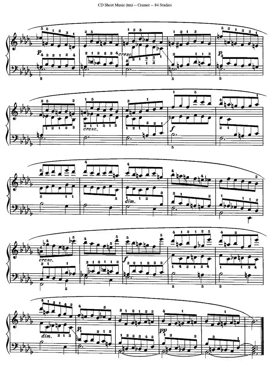 Cramer - 84 exercices（26—30）（克拉莫84首钢琴练习曲）