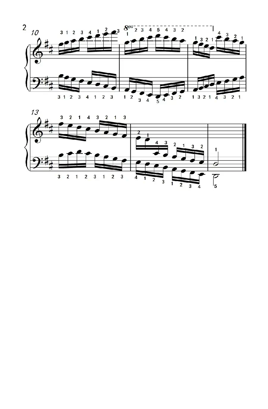 第九级7.D大调音阶（中央音乐学院 钢琴（业余）考级教程 7-9级）