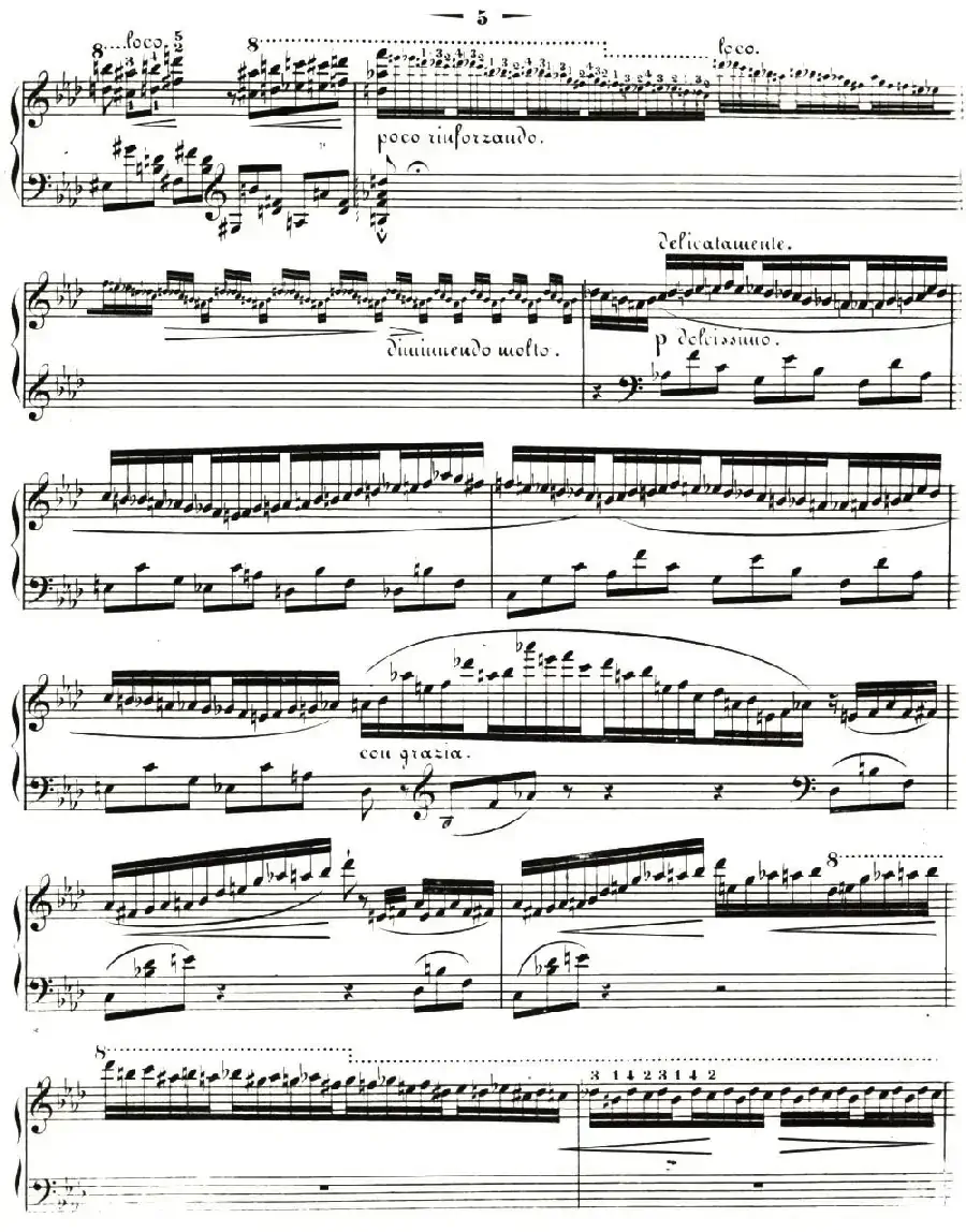 李斯特音乐会练习曲 S144（2 轻盈 f小调 S144 La leggierezza F minor）