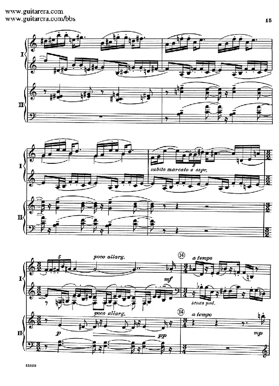 Piano Concerto Op.38（钢琴协奏曲·双钢琴·第一乐章）