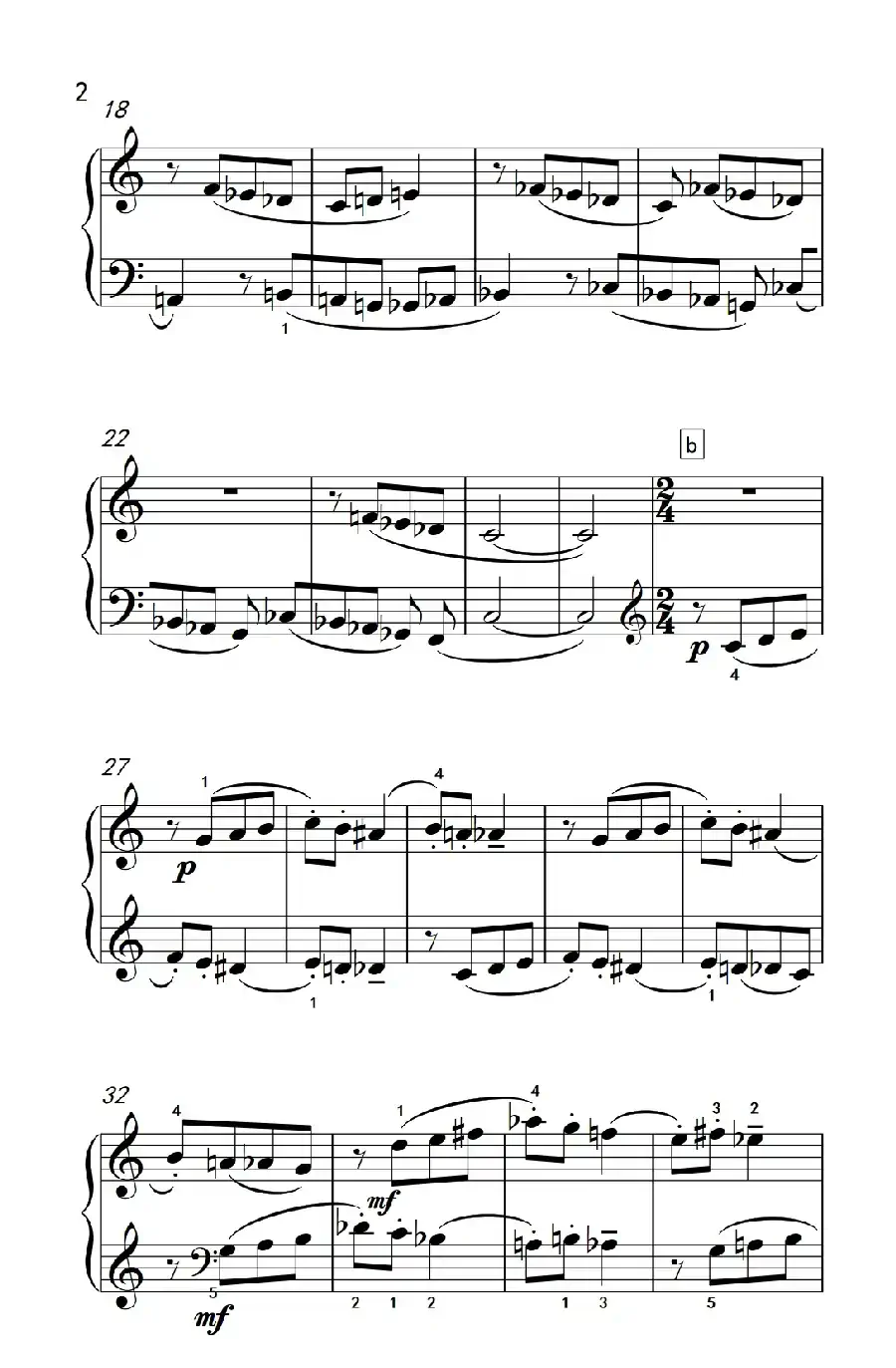 断奏和连奏(二)(巴托克 小宇宙 钢琴教程 5)