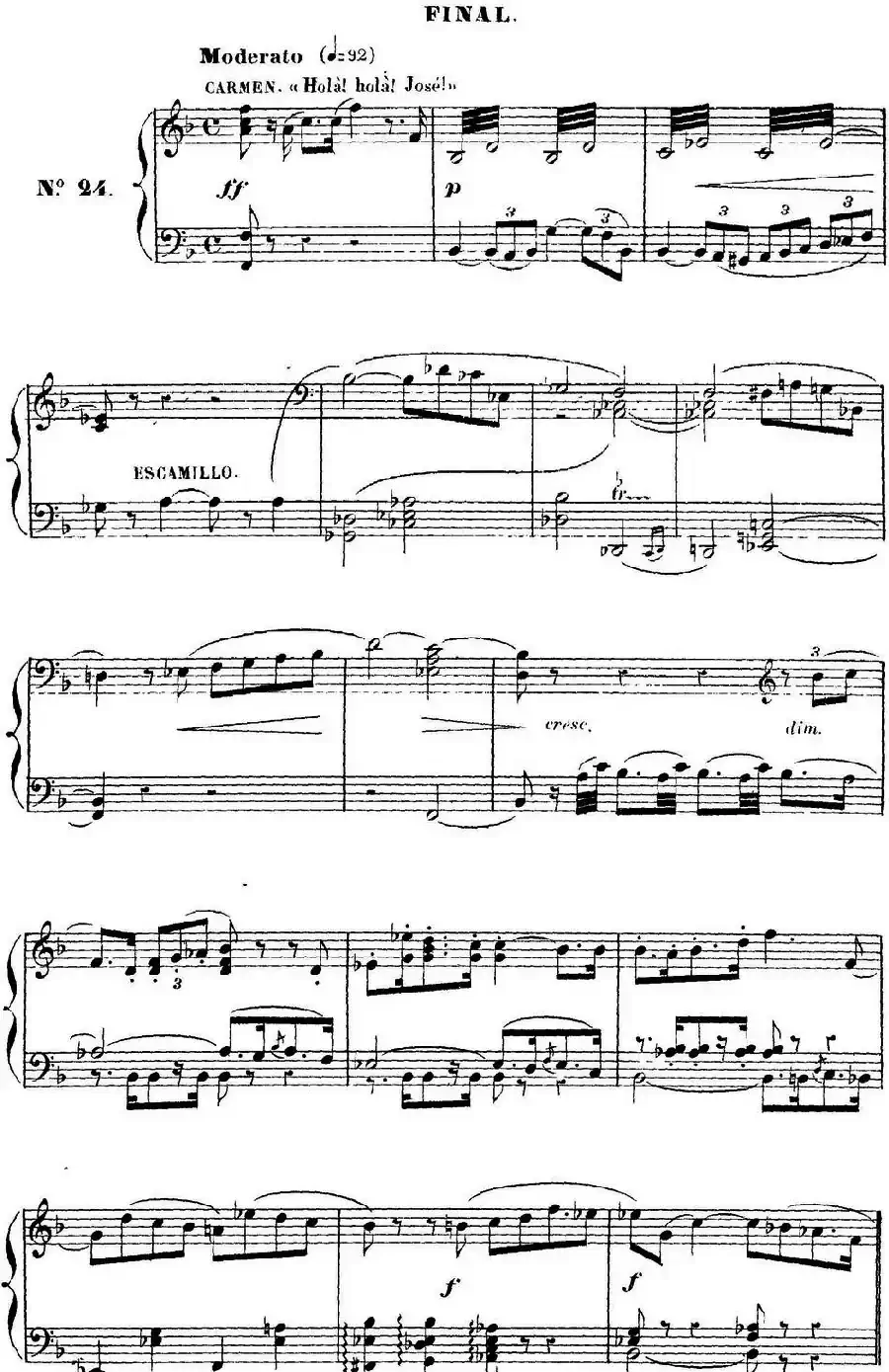 Carmen for Solo Piano（卡门全剧钢琴独奏版）（No.24）