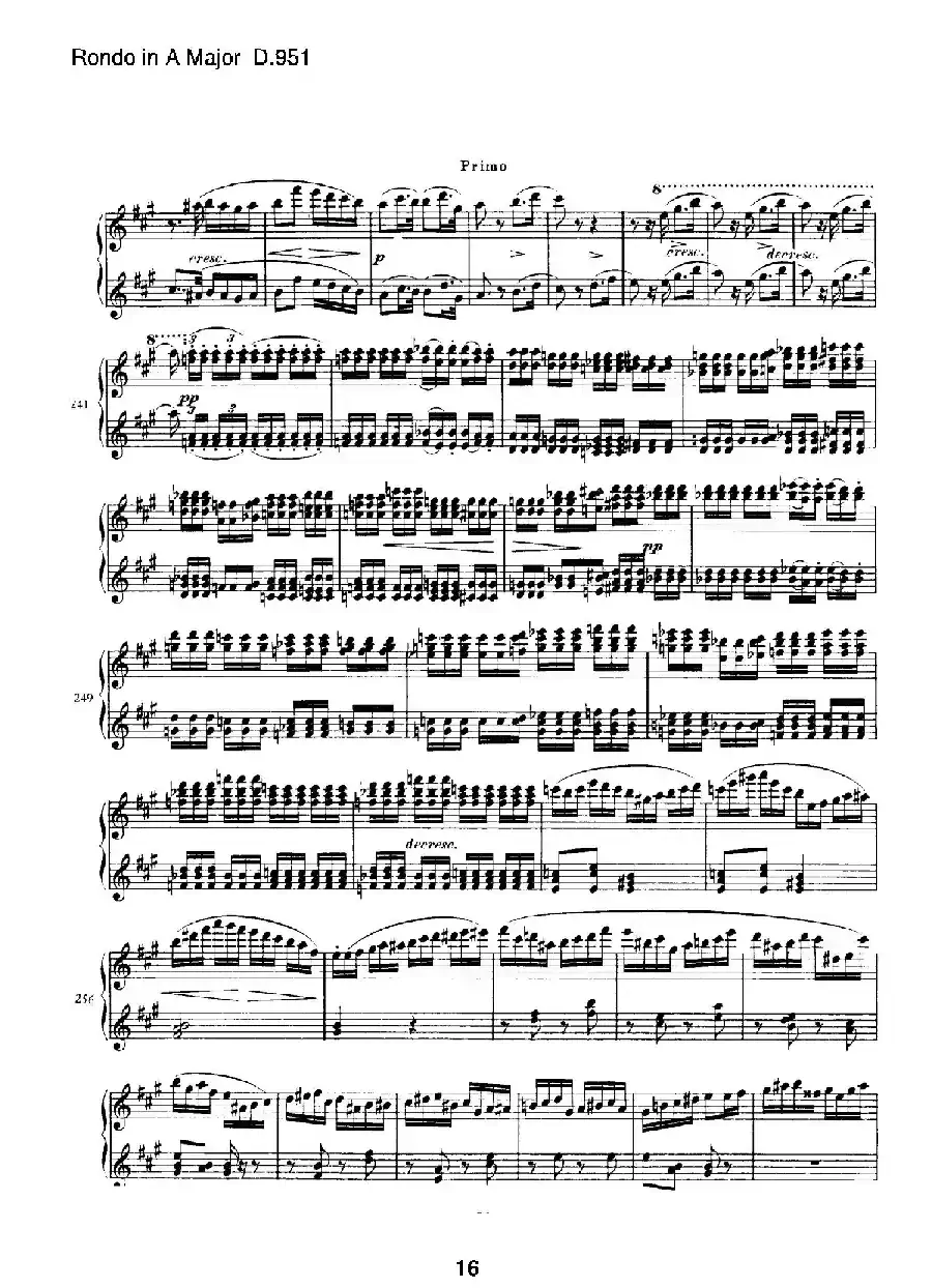 Grand Rondeau in A Major Op.107（A大调回旋曲·四手联弹）