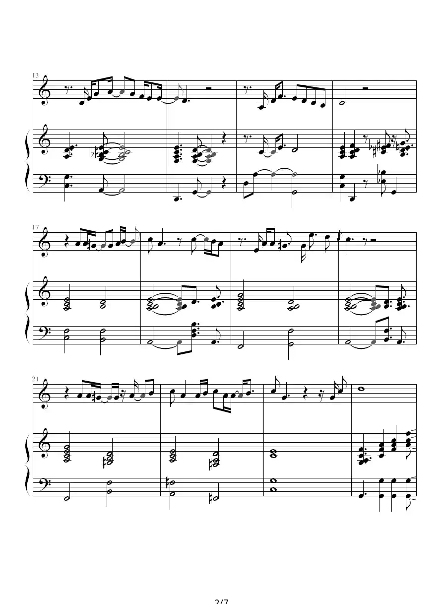 在每一秒里都想见到你（钢琴伴奏谱）