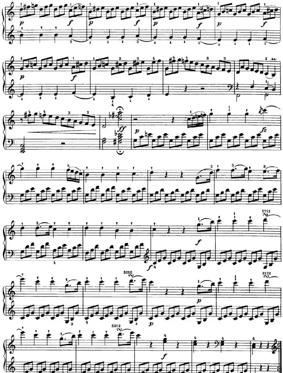 海顿 钢琴奏鸣曲 Hob XVI 35 in C major