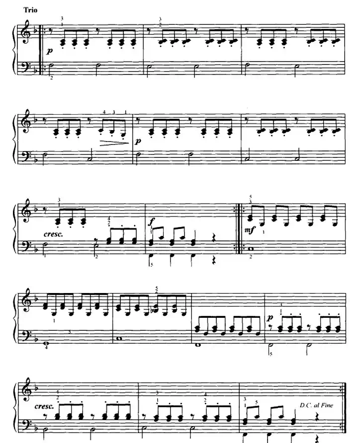 维也纳进行曲（四手联弹、第二钢琴）