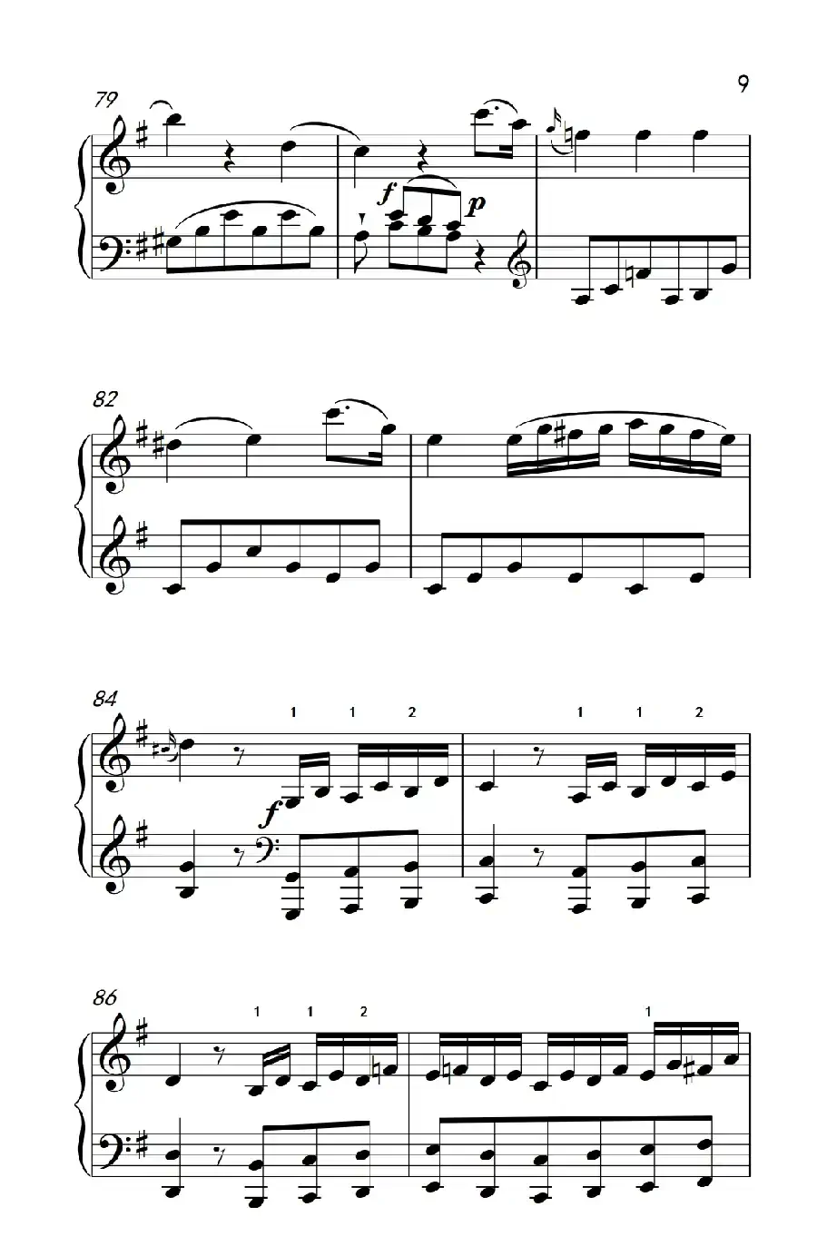 第六级 2.G大调奏鸣曲 莫扎特（中央音乐学院 钢琴（业余）考级教程 4-6级）