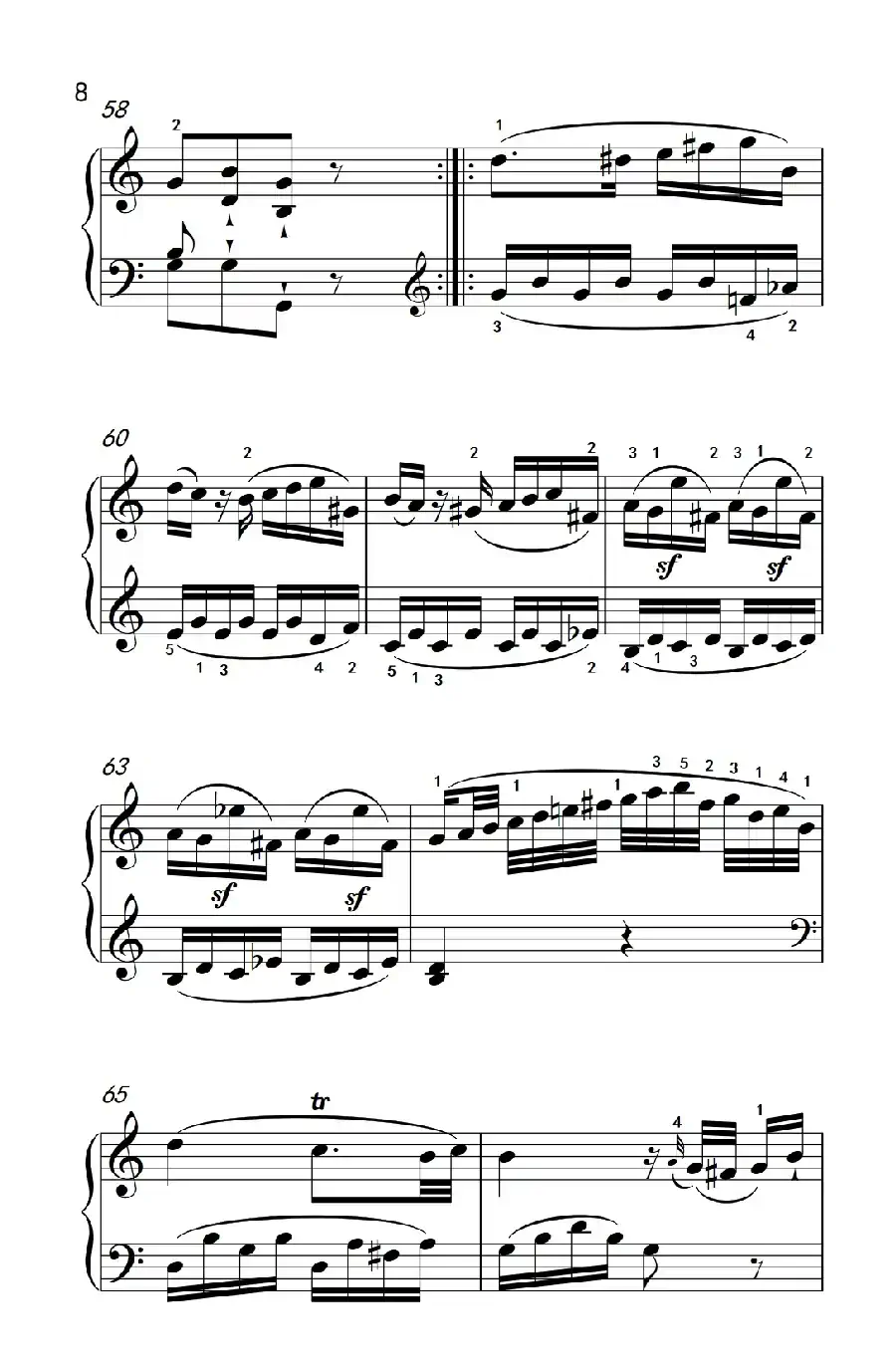 第八级1.C大调奏鸣曲 第一乐章 K.330（中央音乐学院 钢琴（业余）考级教程 7-9级）