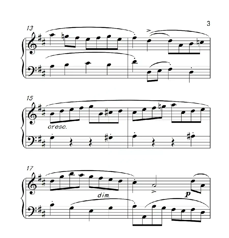 第三级B组 进行曲(中国音乐学院钢琴考级作品1~6级)