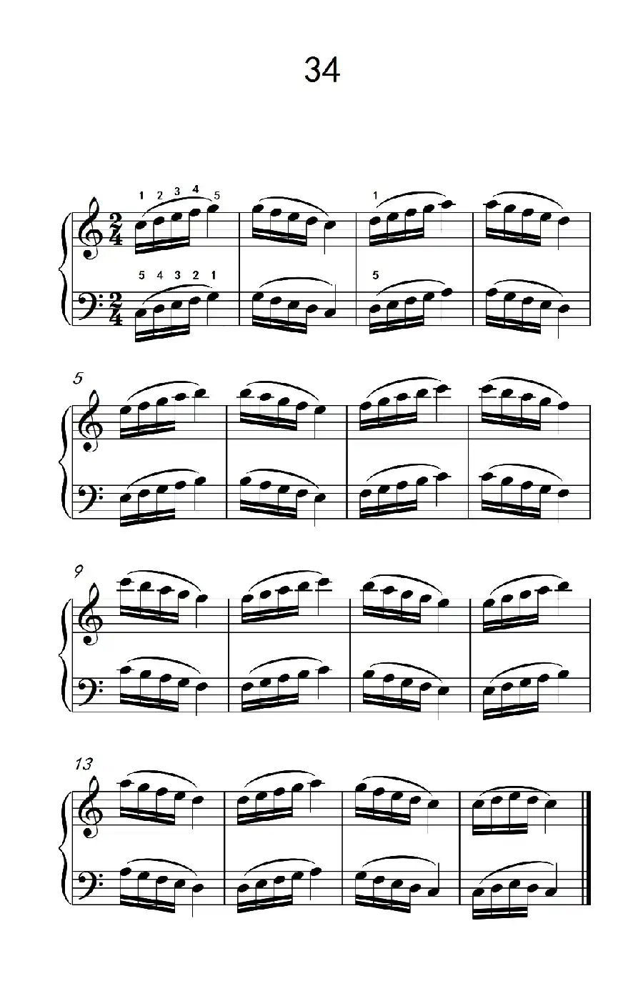 八.提高速度.增强手指灵活性的练习34(儿童钢琴手指练习 1)