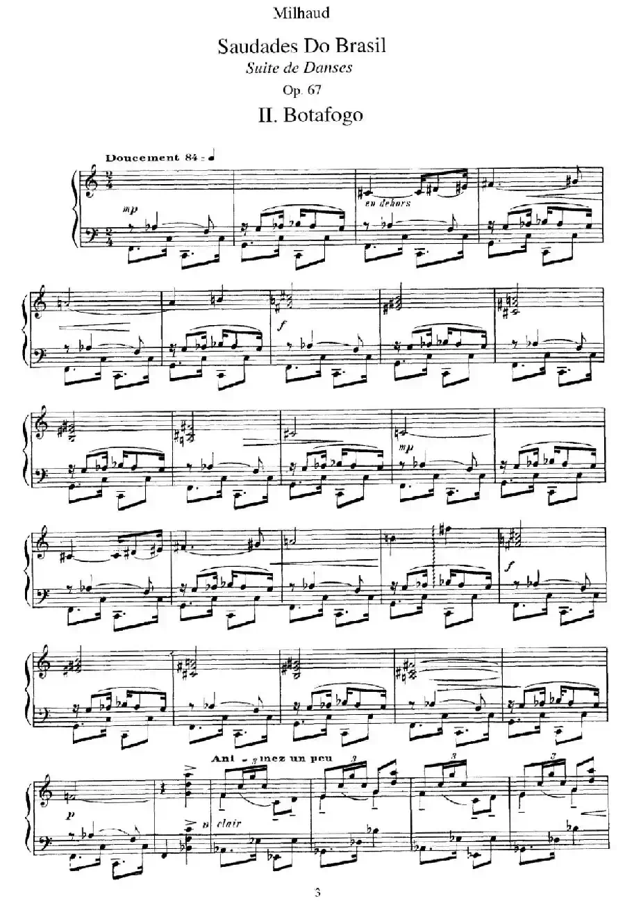 Saudados do Brasil Op.67（巴西回忆·Ⅱ）
