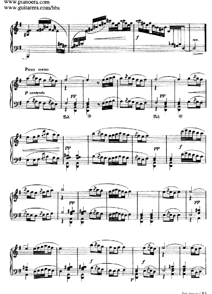 Six Pieces on Spanish Folksongs H.125（6首西班牙民谣小品·4. 巴斯克舞曲 Vascongada）