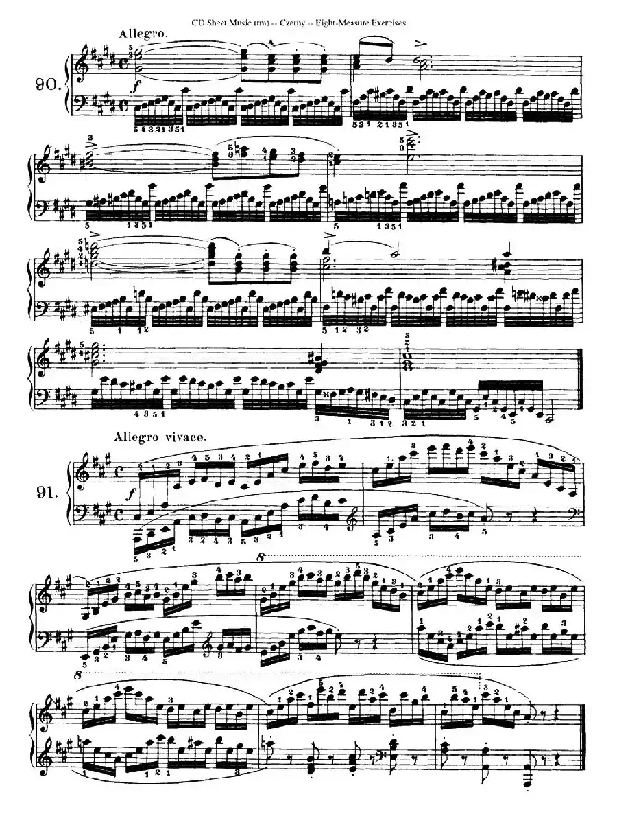 160 Eight- Measure Exercises.Op.821（车尔尼160首钢琴八小节练习曲（88——103））