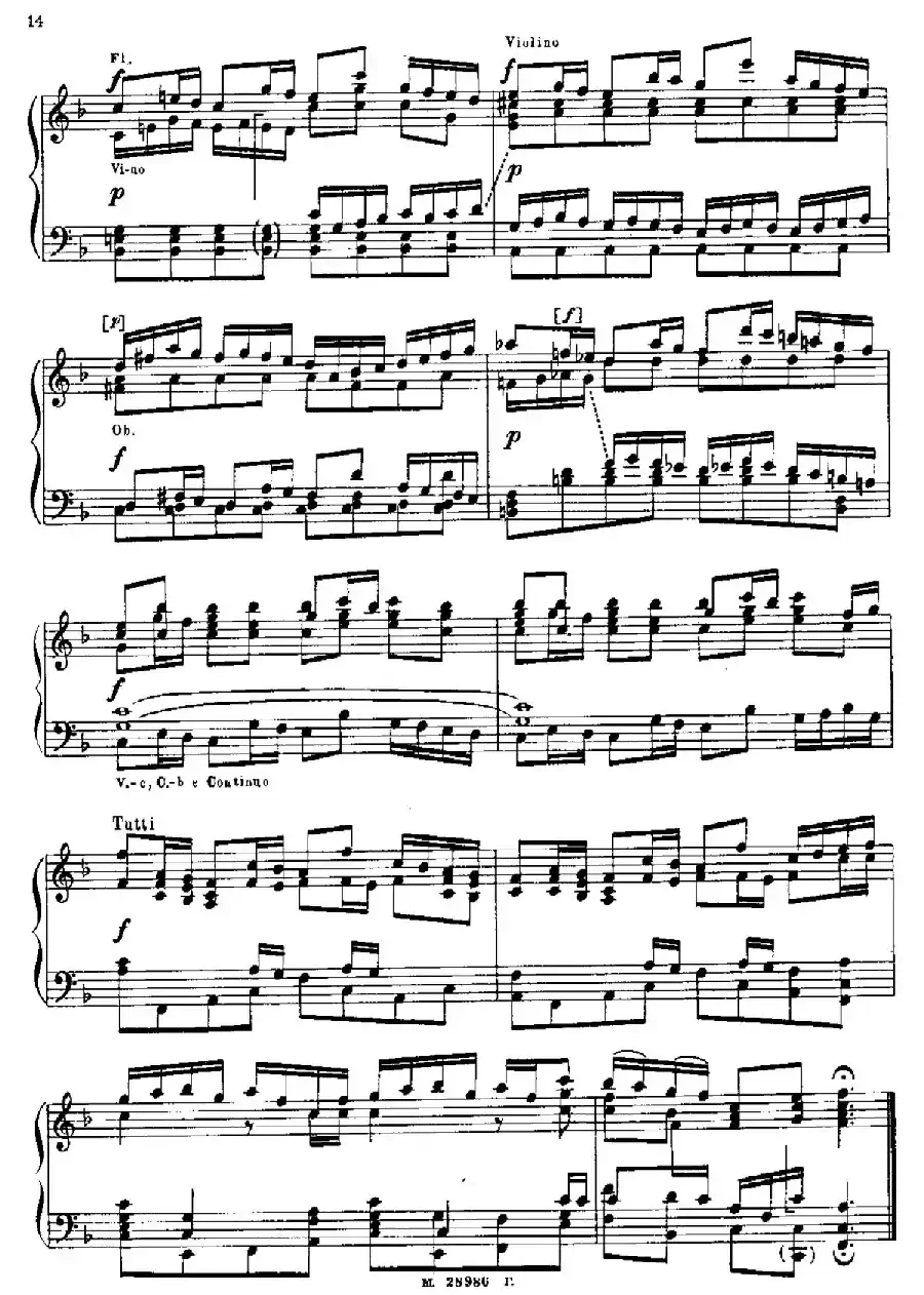 Brandenburg Concerto No.2 in F Major BWV.1047（F大调第二勃兰登堡协奏曲·钢琴独奏版）