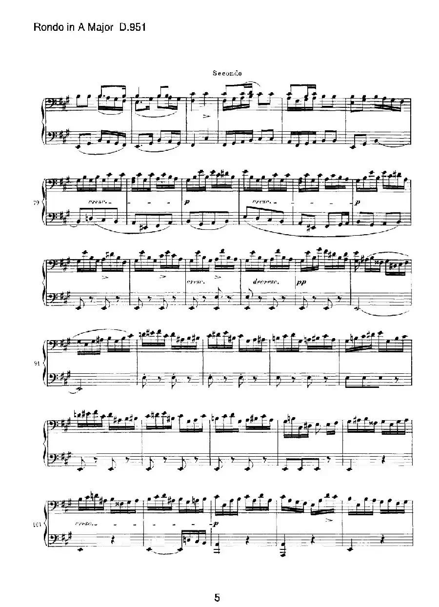 Grand Rondeau in A Major Op.107（A大调回旋曲·四手联弹）