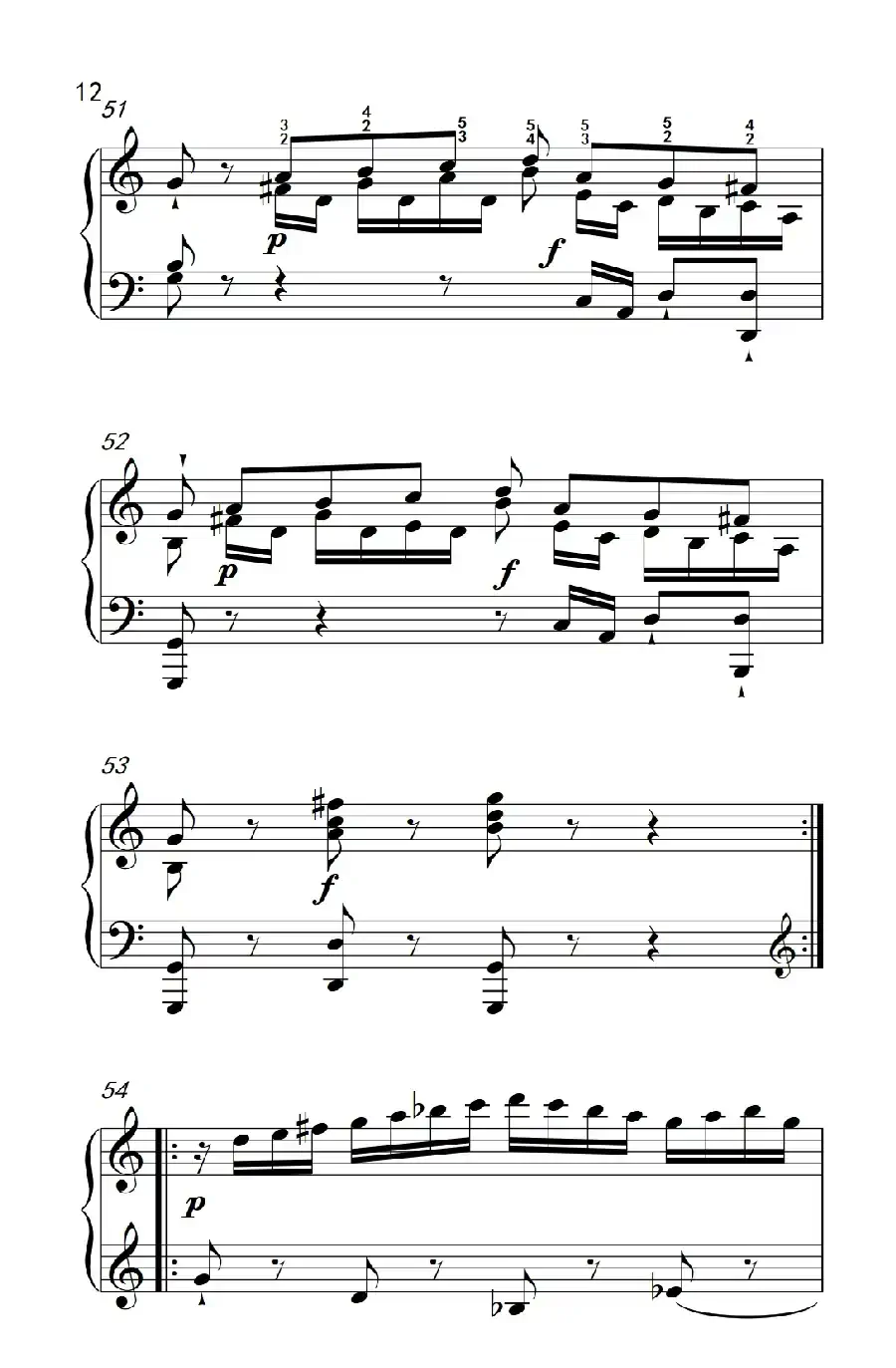 第九级1.C大调奏鸣曲 第一乐章 Hob.XVI 50（中央音乐学院 钢琴（业余）考级教程 7-9级）
