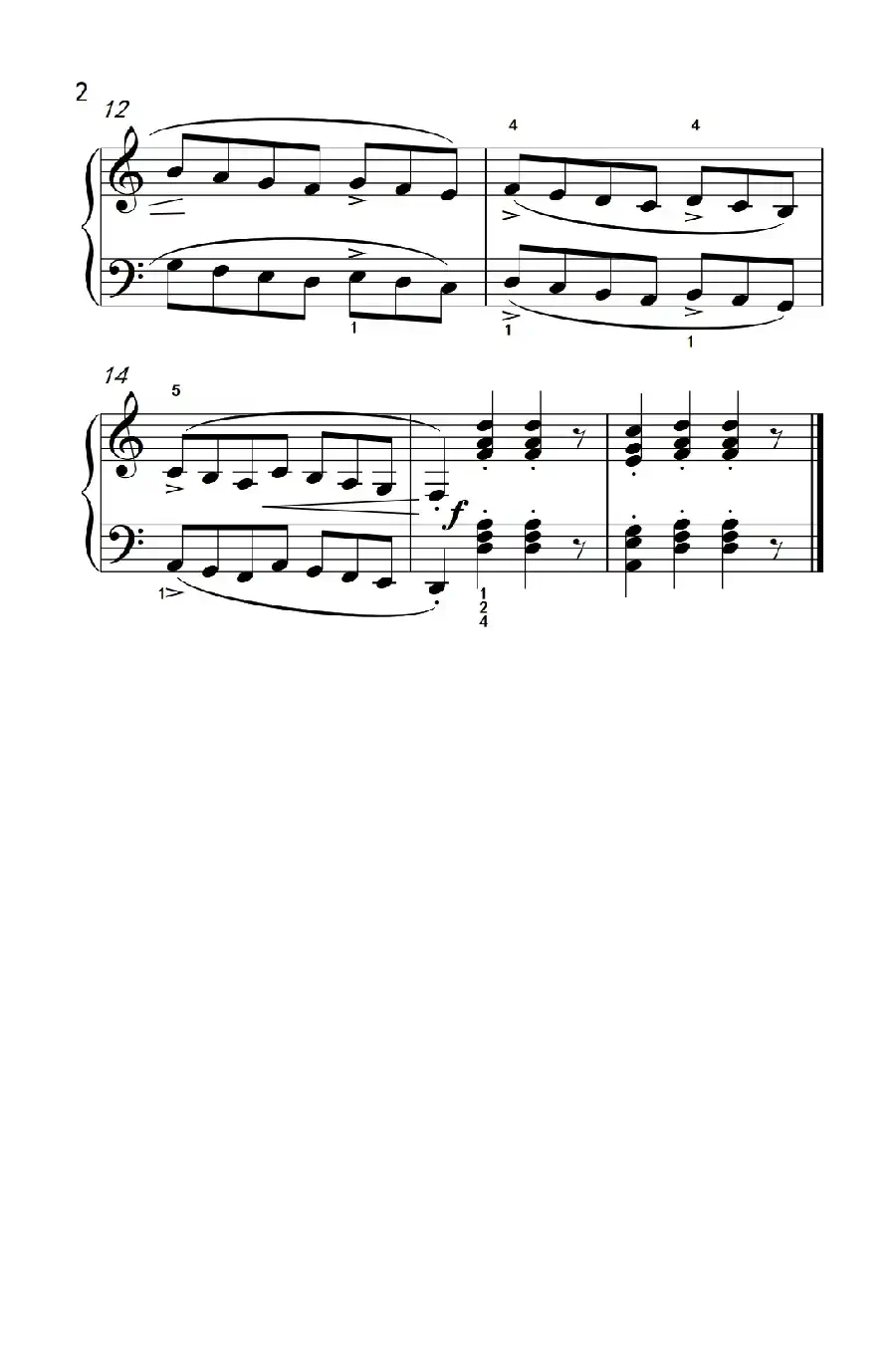 附录：基础练习 32（巴托克 小宇宙 钢琴教程 4）