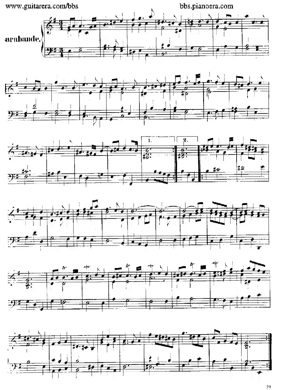 Suite No.4 in e Minor HWV 429（e小调第四组曲）