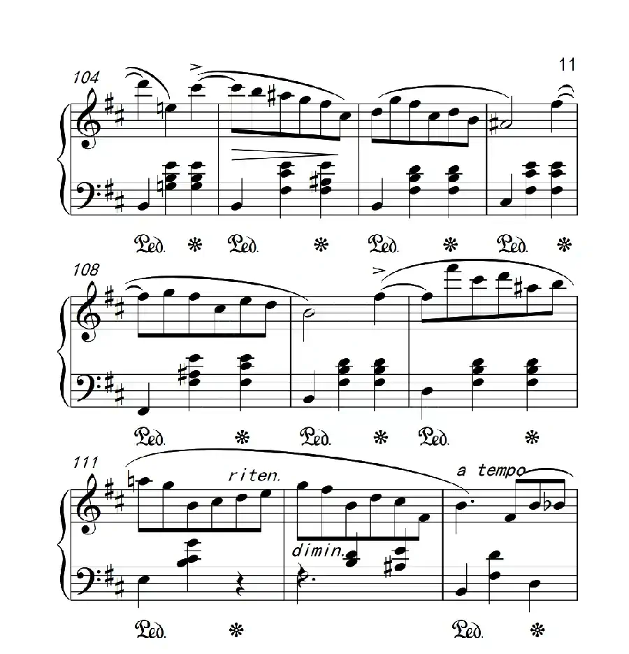 第六级 圆舞曲(中国音乐学院钢琴考级作品1~6级)