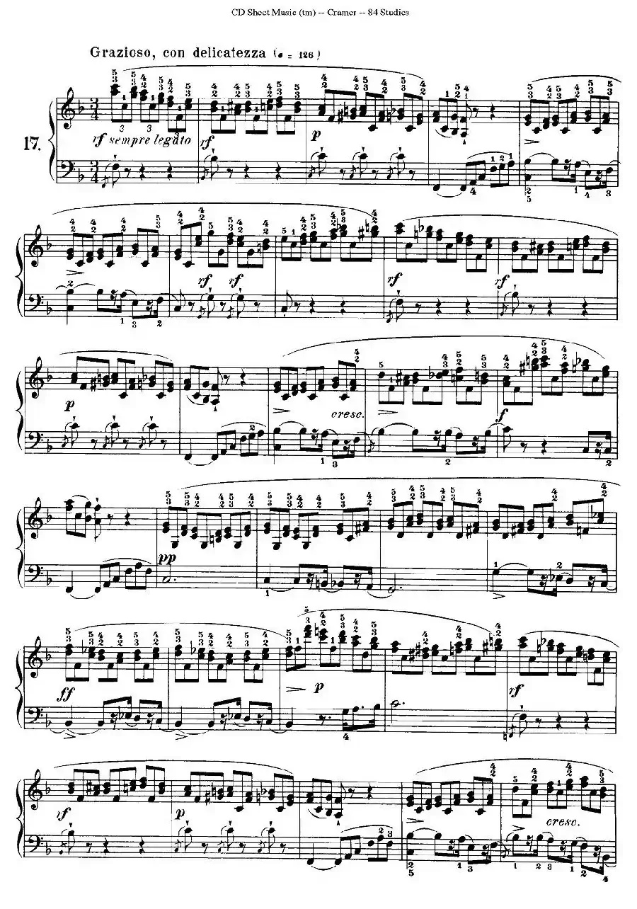 Cramer - 84 exercices（16—20）（克拉莫84首钢琴练习曲）